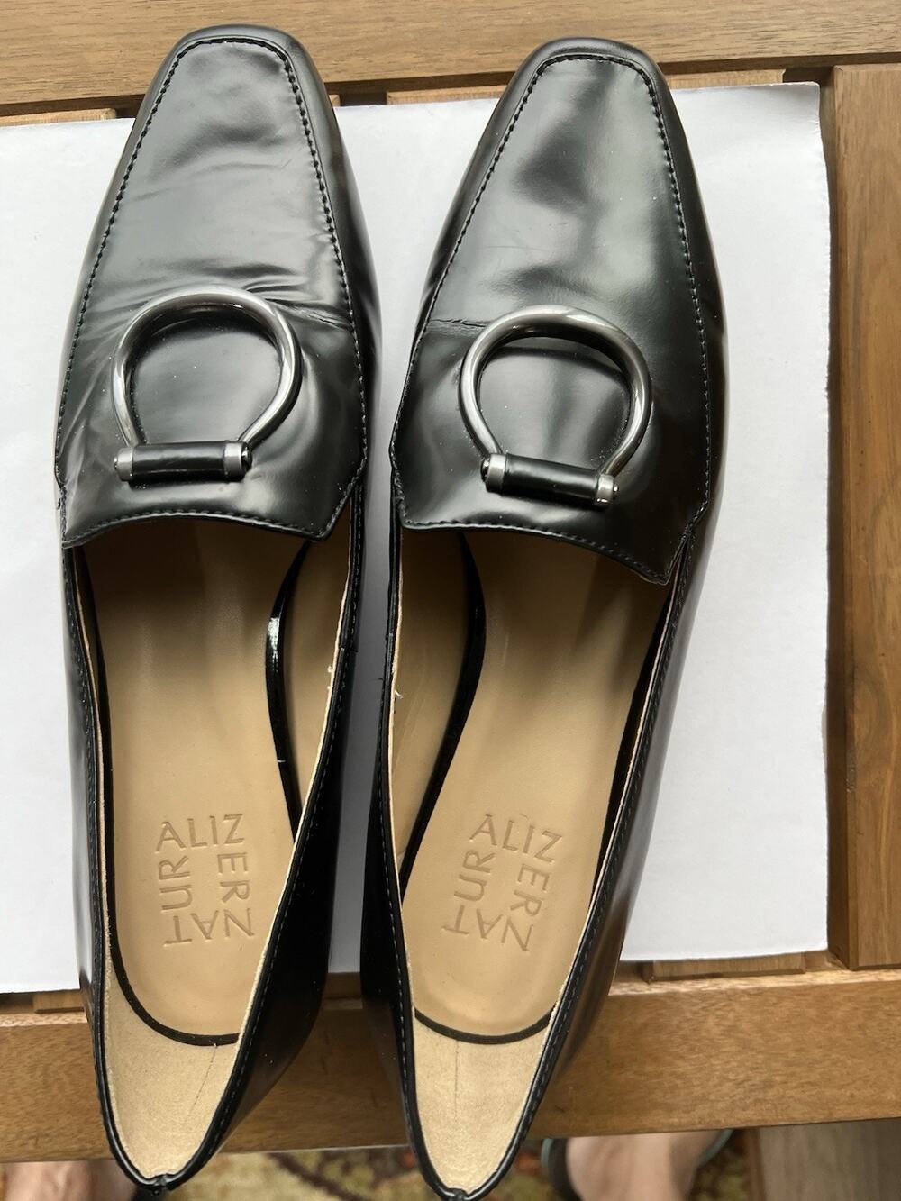 Naturalizer Shoes Corrine Loafer Slip on Black Leather Business Career Women 8